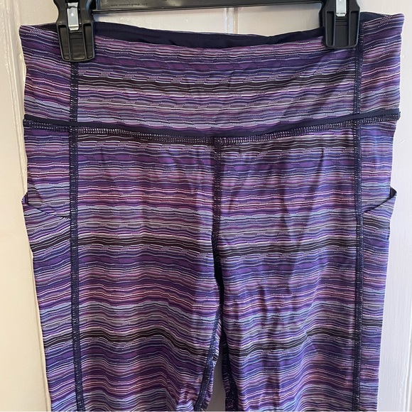 Lululemon Pace Rival Crop Space Dye Twist Ultra Violet/Naval Blue Leggings Sz 4 - Picture 5 of 14